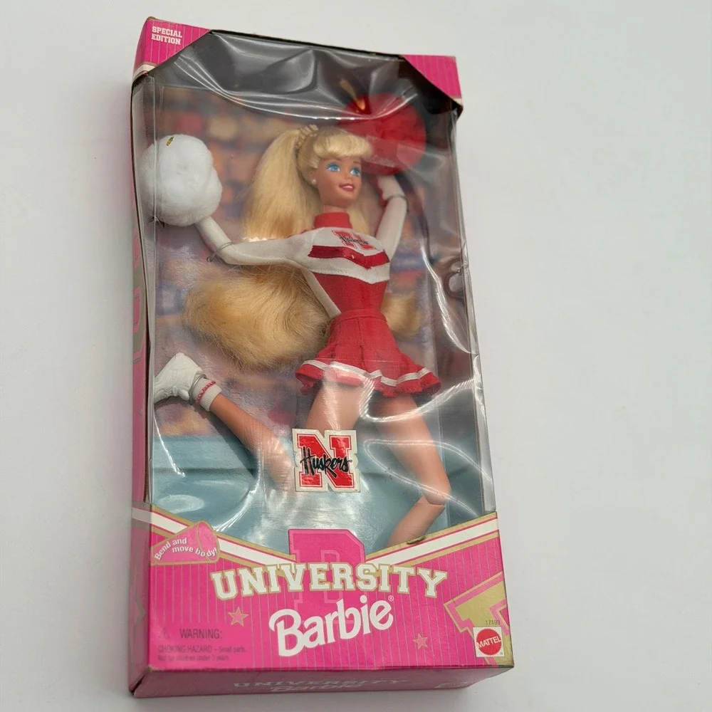 Mattel University Barbie Nebraska Huskers Special Edition Cheerleader Doll 17193
